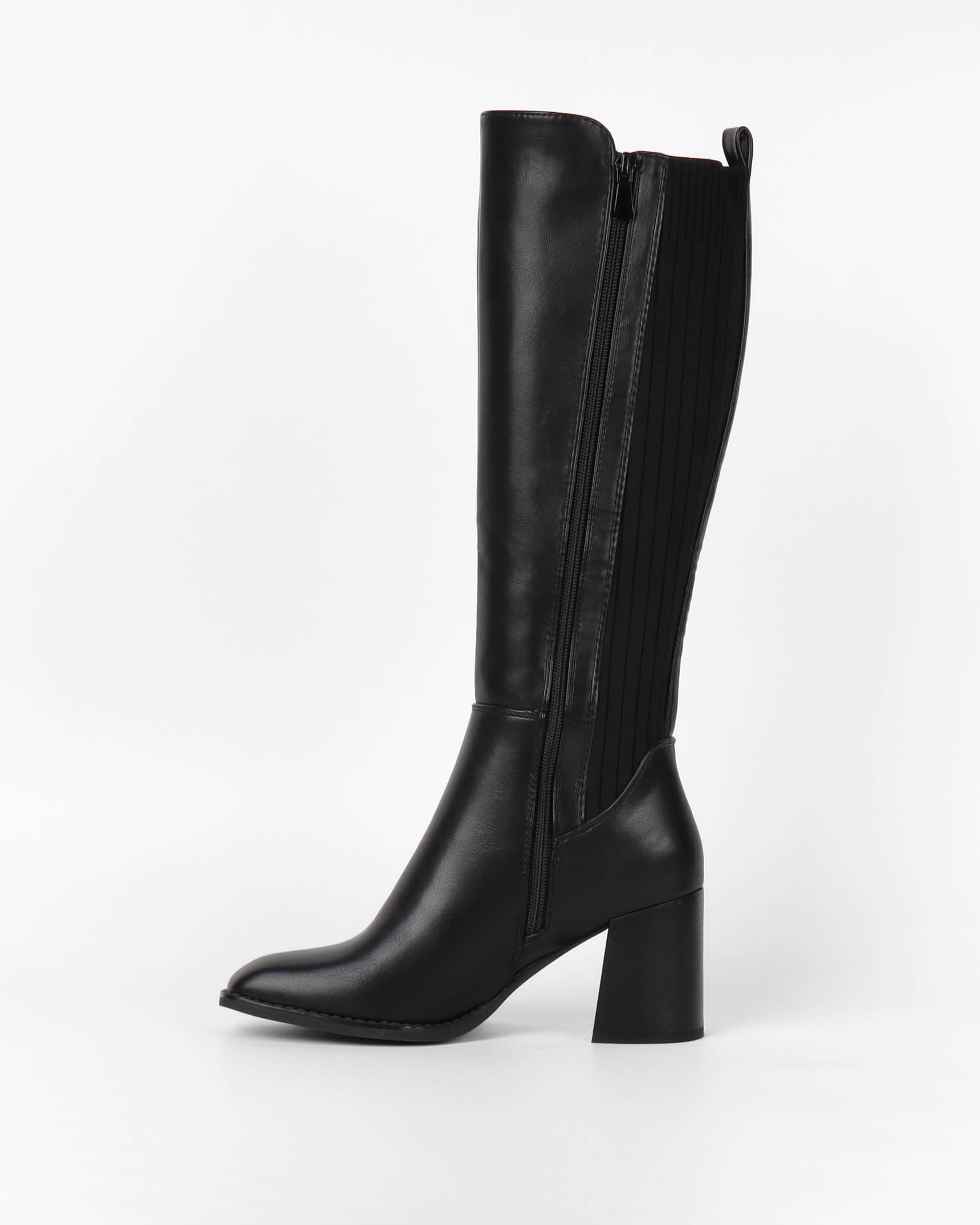 Bottes haute noires femmes chic la bottine souriante