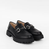 Mocassins Clarisse Noir mate semelle épaisse