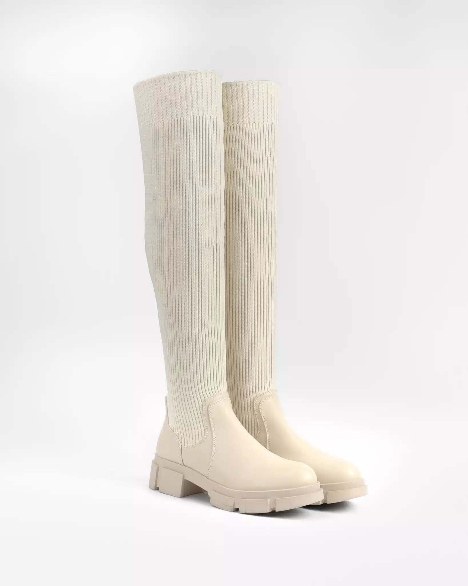 Ivy - Bottes cuissardes en chaussette - La Bottine Souriante