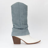 Lorena - Bottines santiag en denim - La Bottine SourianteChaussures