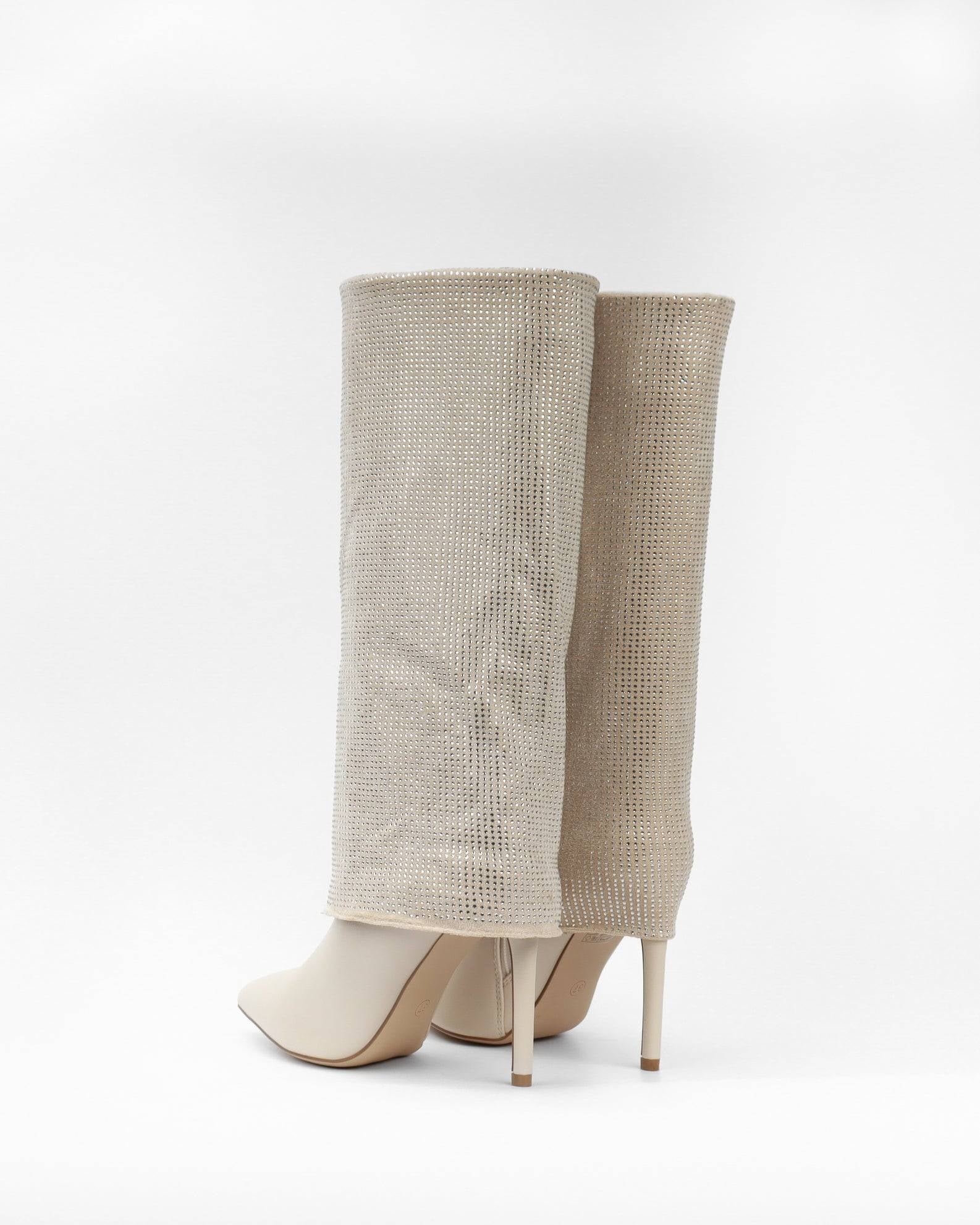 Luna - Bottes à talon à strass - La Bottine SourianteChaussures