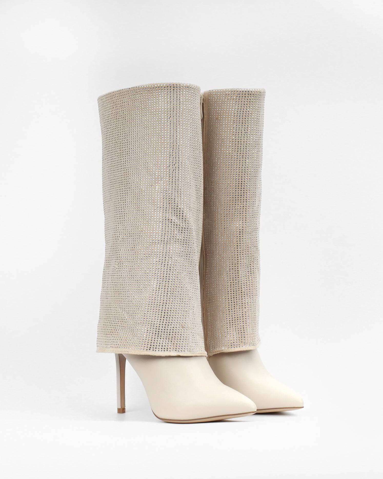 Luna - Bottes à talon à strass - La Bottine SourianteChaussures