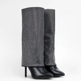 Luna - Bottes à talon à strass - La Bottine SourianteChaussures
