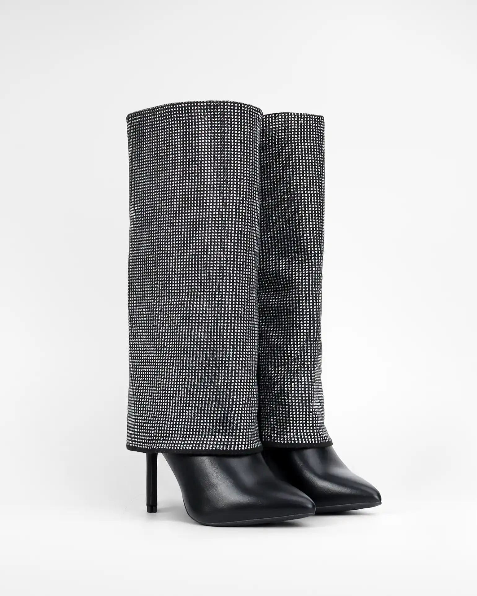 Luna - Bottes à talon à strass - La Bottine SourianteChaussures