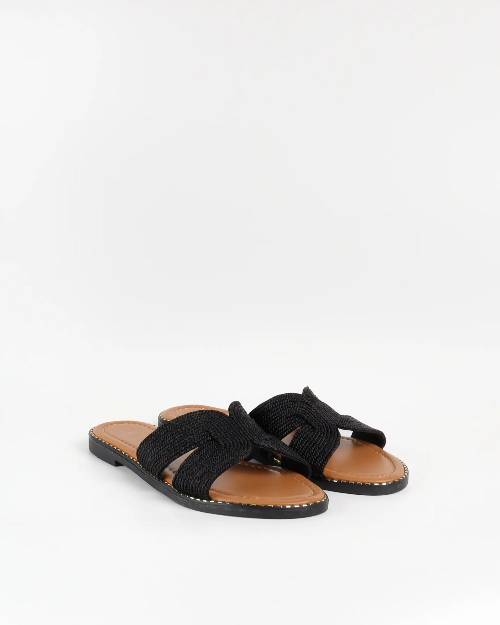 Mules plates tressées Ella - La Bottine SourianteChaussures