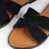 Mules plates tressées Ella - La Bottine SourianteChaussures