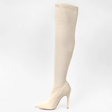 Serena - Bottes cuissardes chaussette à talon - La Bottine SourianteChaussures