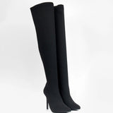 Serena - Bottes cuissardes chaussette à talon - La Bottine SourianteChaussures