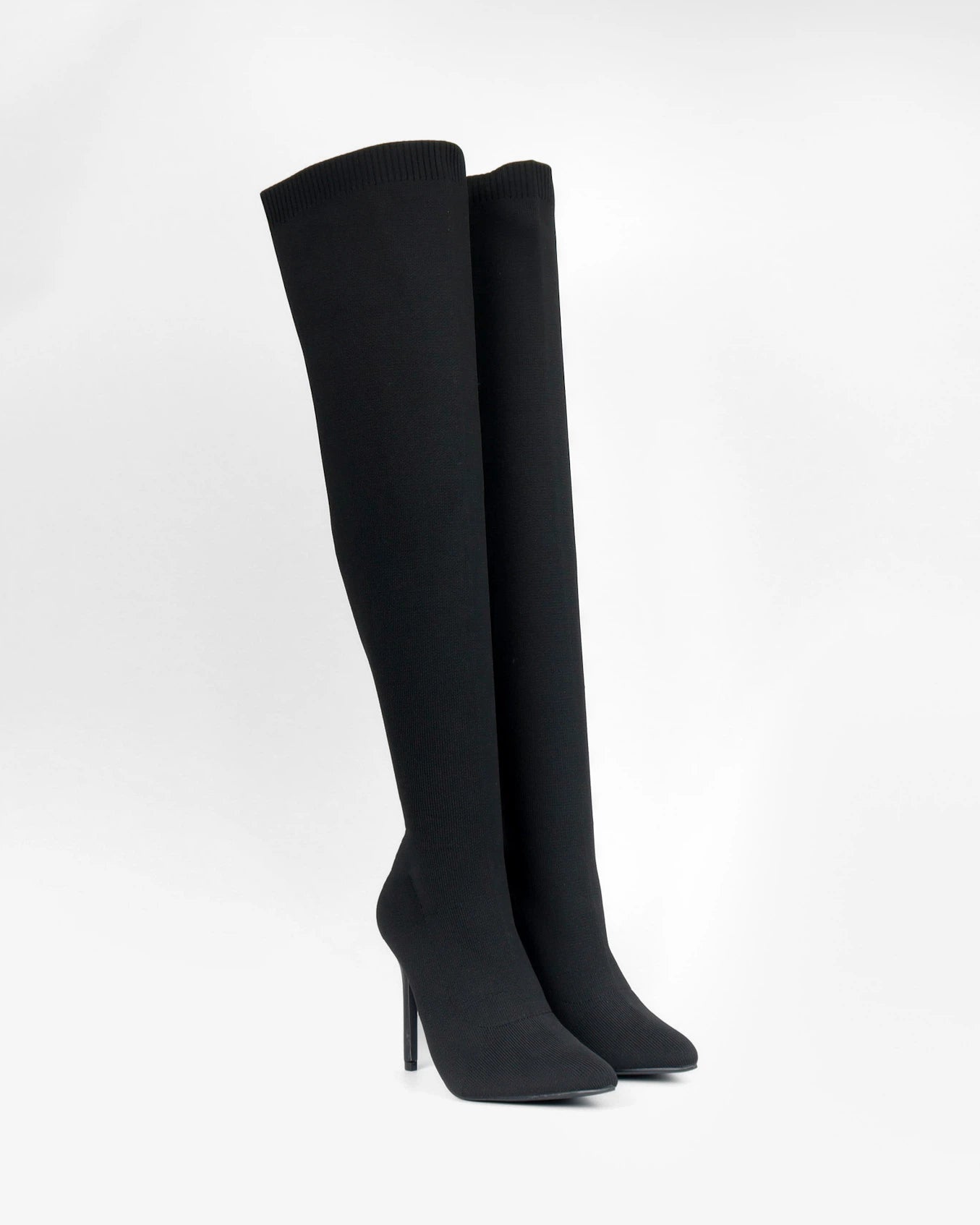 Serena - Bottes cuissardes chaussette à talon - La Bottine SourianteChaussures
