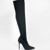 Serena - Bottes cuissardes chaussette à talon - La Bottine SourianteChaussures