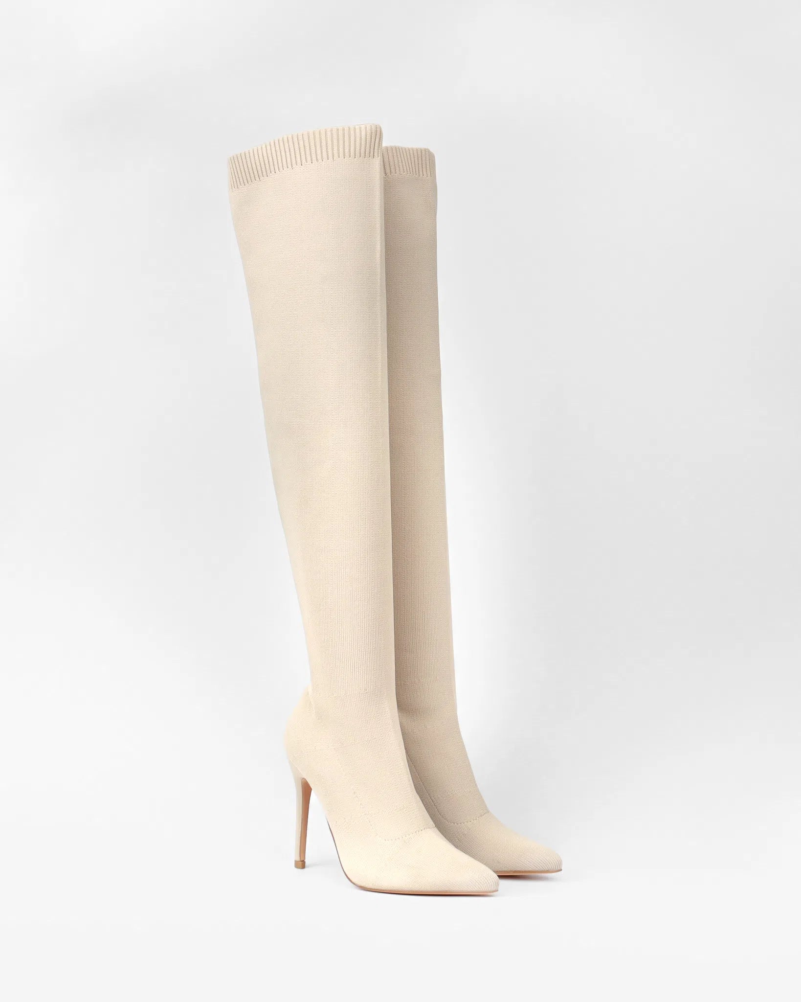 Serena - Bottes cuissardes chaussette à talon - La Bottine SourianteChaussures