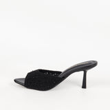 Lena mules à talon tressées