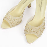 Lena mules à talon tressées