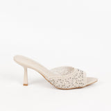 Lena mules à talon tressées
