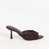 Lena mules à talon tressées