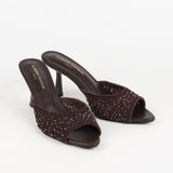 Lena mules à talon tressées