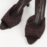 Lena mules à talon tressées
