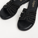 Ninon black flat mules