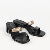 Mules Esther à bijou doré