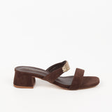 Mules Esther à bijou doré