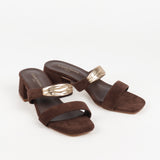 Mules Esther à bijou doré