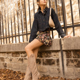 Bottes santiag Elya western en suédine