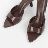 Mules vernis à talon Isa