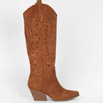 Bottes camel femmes western a talon