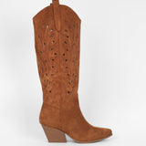 Bottes camel femmes western a talon