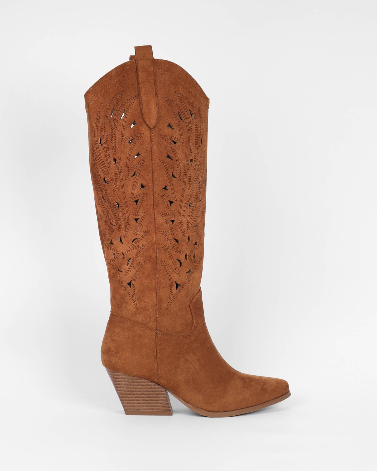 Bottes camel femmes western a talon