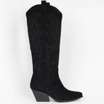 Bottes noires femmes western a talon