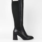 Bottes hautes noires femmes la bottine souriante élégante 2024