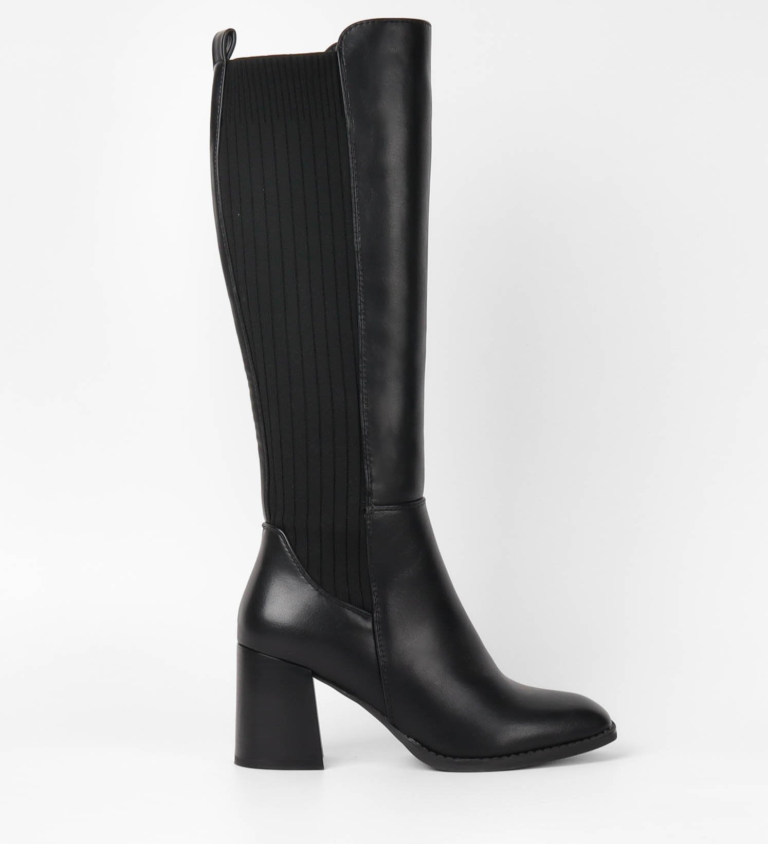 Bottes hautes noires femmes la bottine souriante élégante 2024