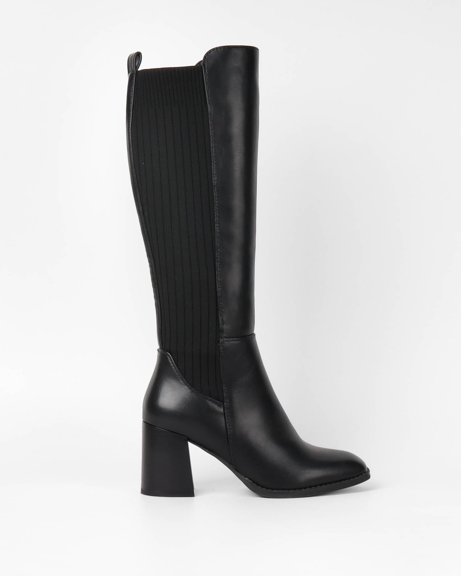 Bottes hautes noires femmes la bottine souriante élégante 2024