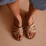 Ninon flat taupe mules