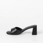 Mules femmes à talon noir