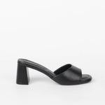 Mules femmes à talon noir