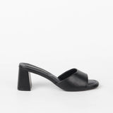 Mules femmes à talon noir