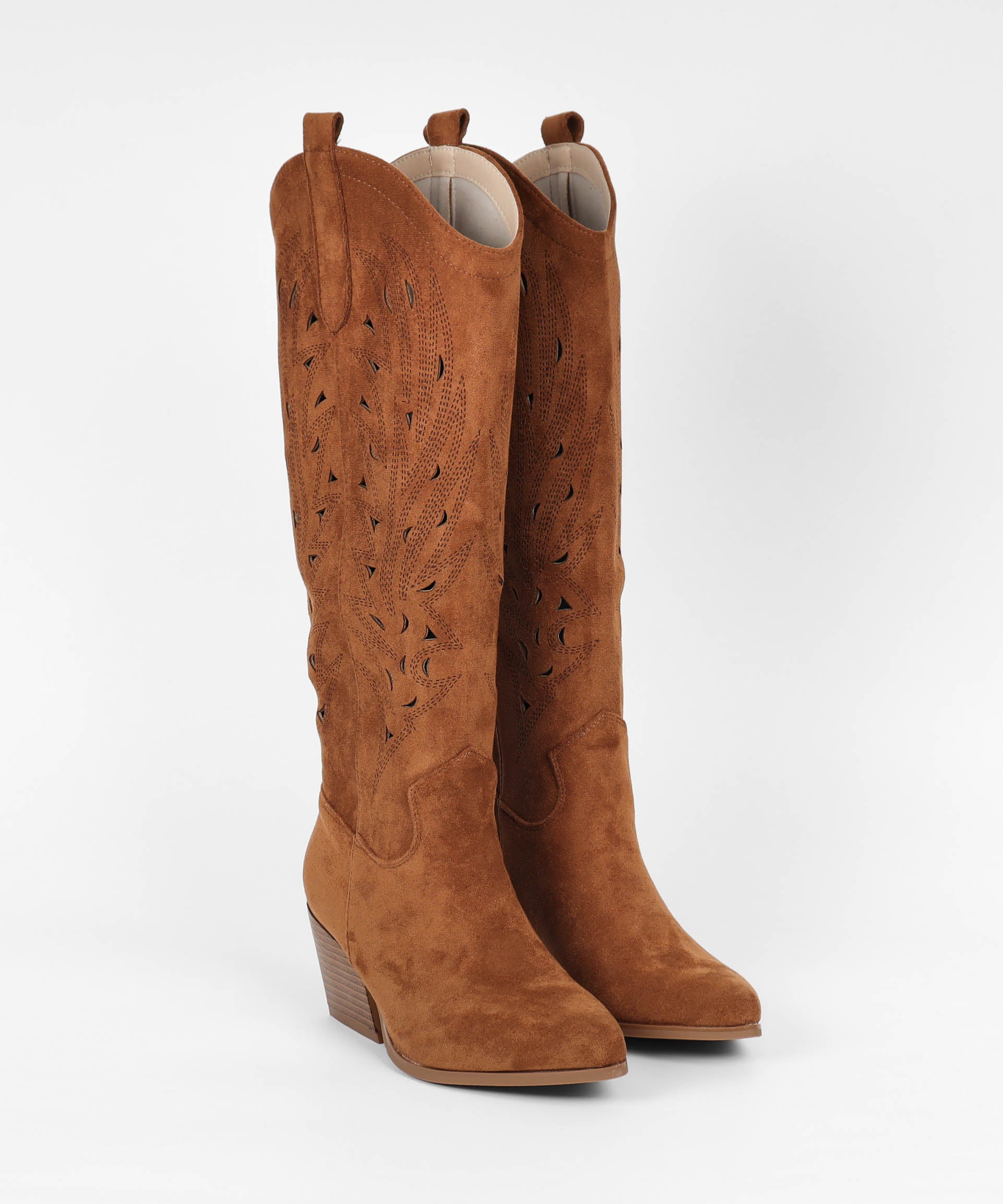 bottes cowboy camel pour femmes-talon tendance 2024