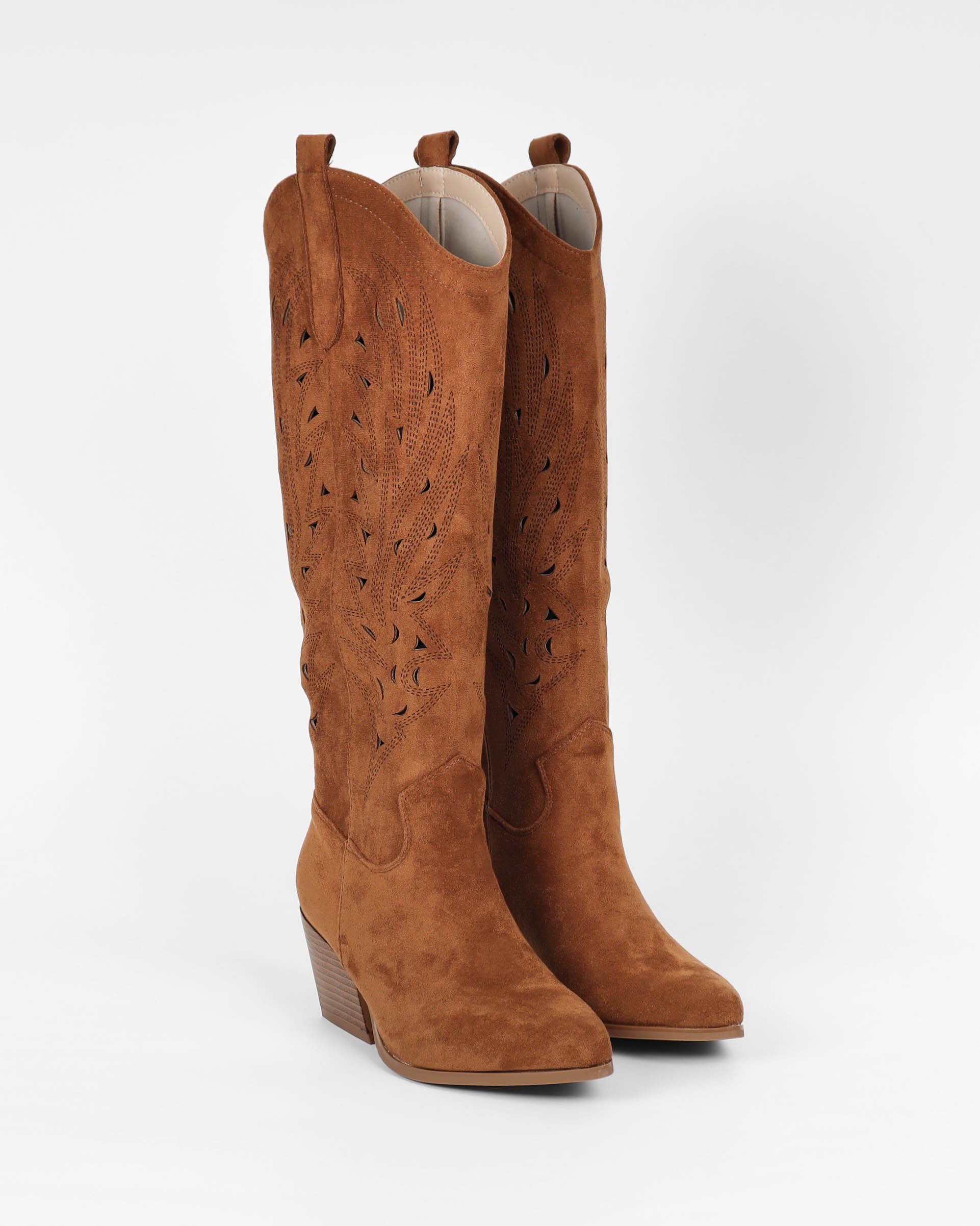 bottes cowboy camel pour femmes-talon tendance 2024