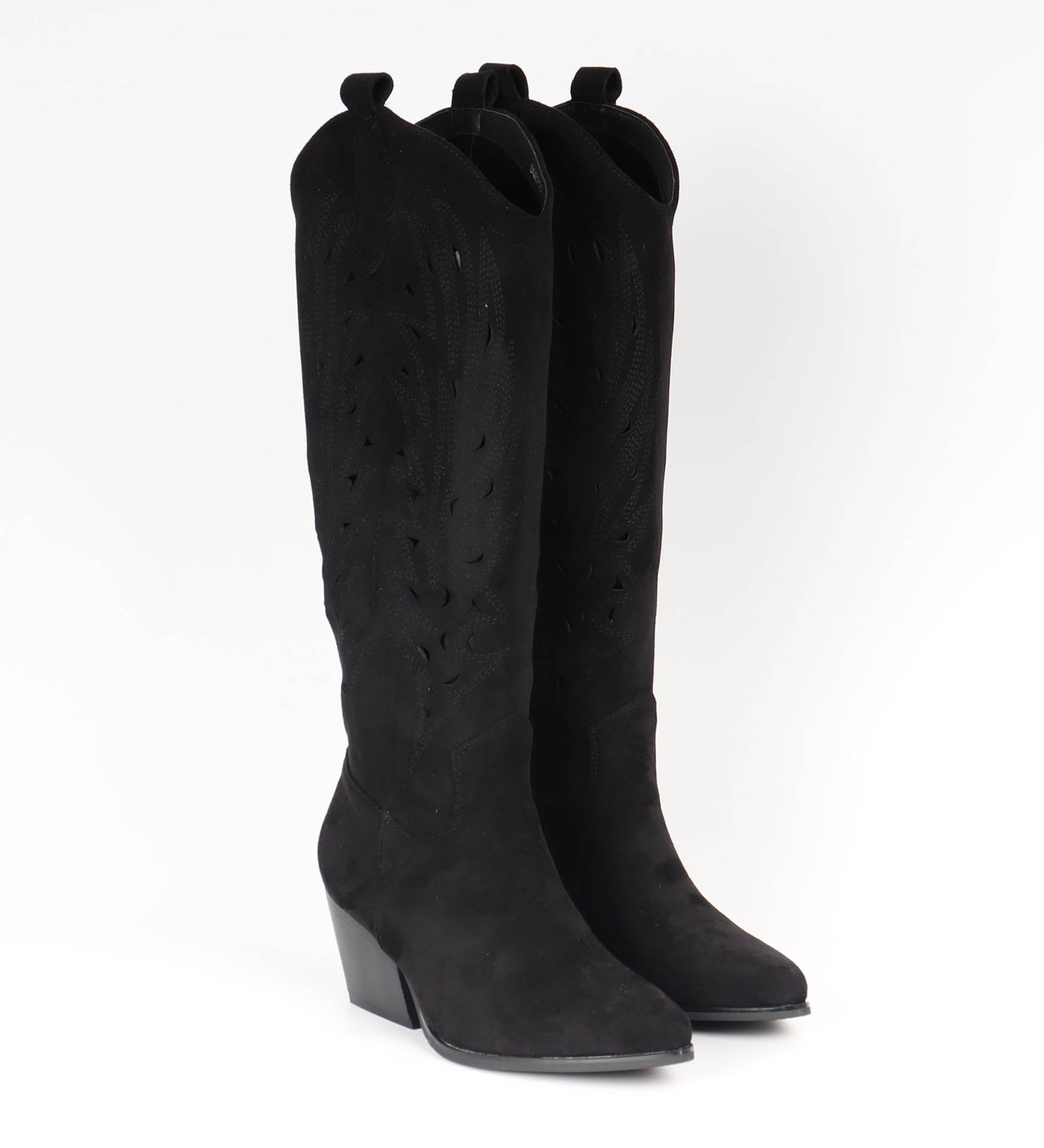 bottes cowboy noir pour femmes-talon tendance 2024
