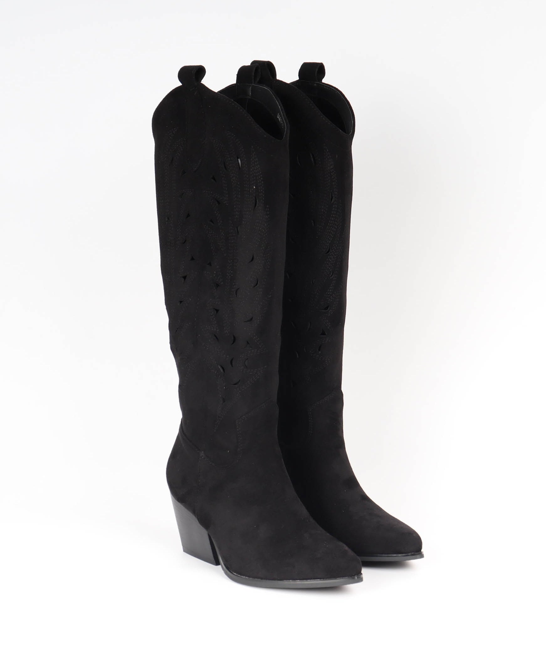 bottes cowboy noir pour femmes-talon tendance 2024