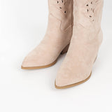 bottes femmes western beige tendance 2024