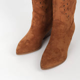 bottes femmes western camel tendance 2024