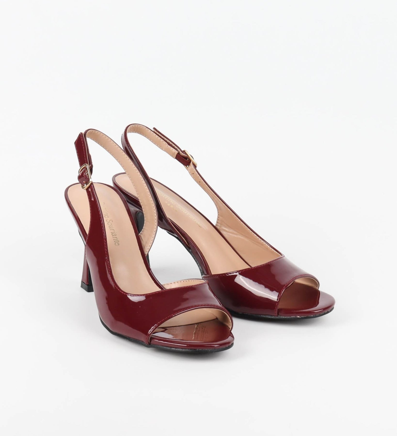 chaussures femmes escarpins bordeaux à talon 