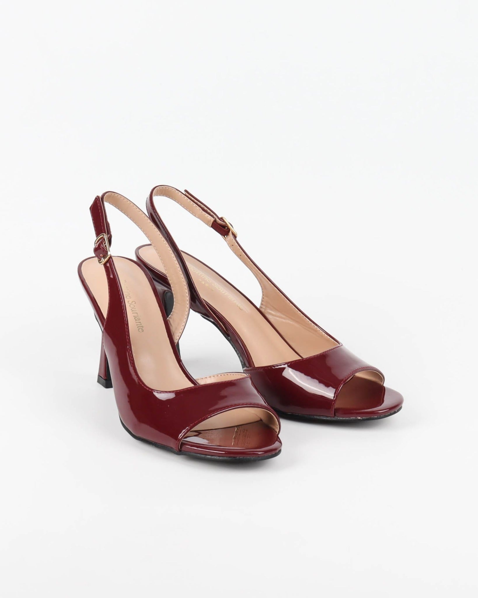 chaussures femmes escarpins bordeaux à talon 