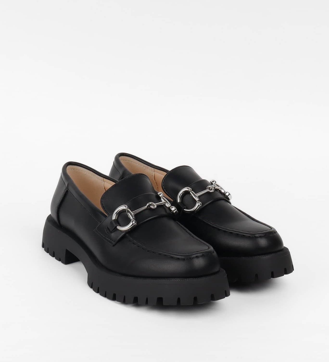 Mocassins Clarisse Noir mate semelle épaisse