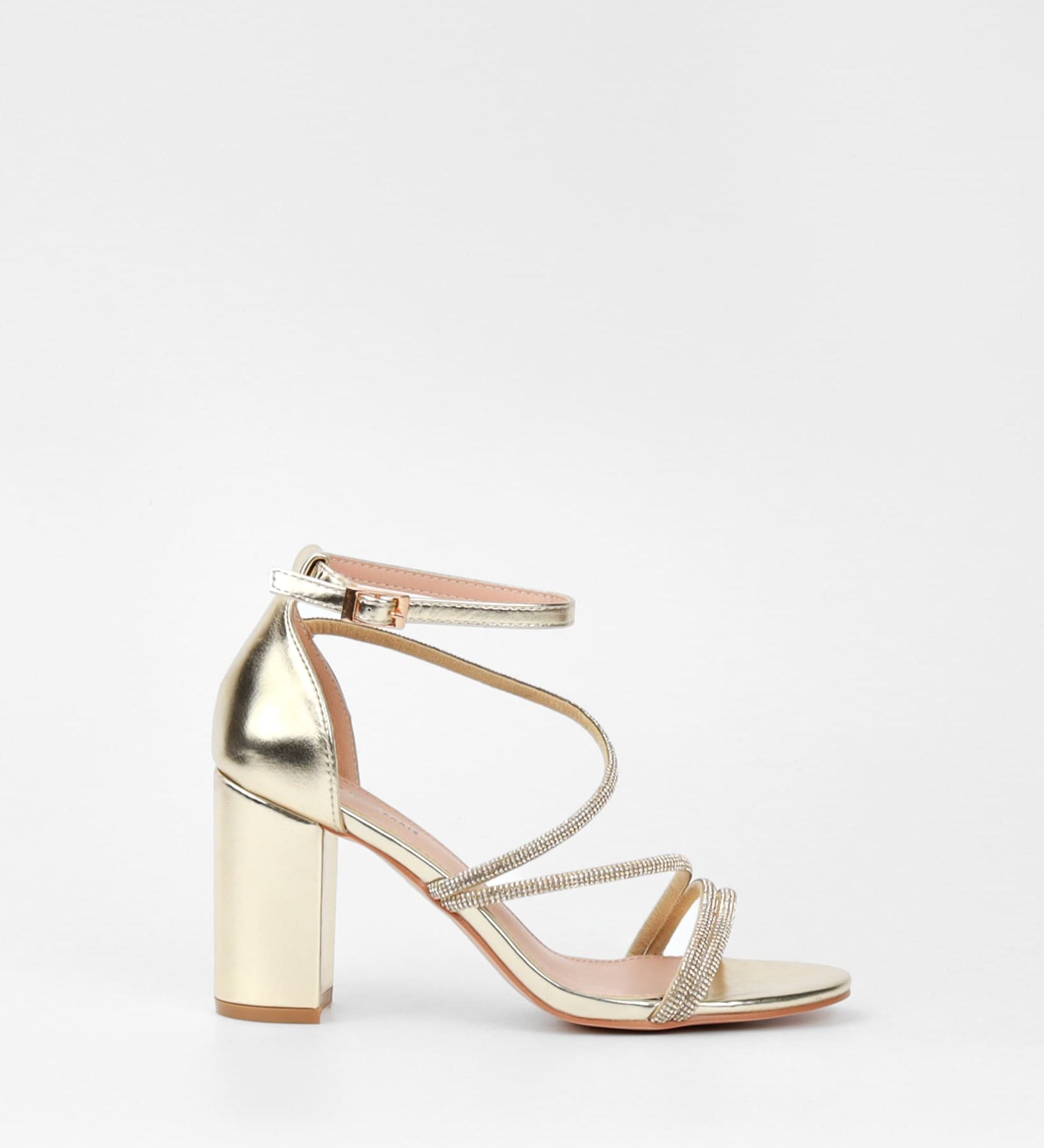 Sandales pour soirée femme à talon et strass 