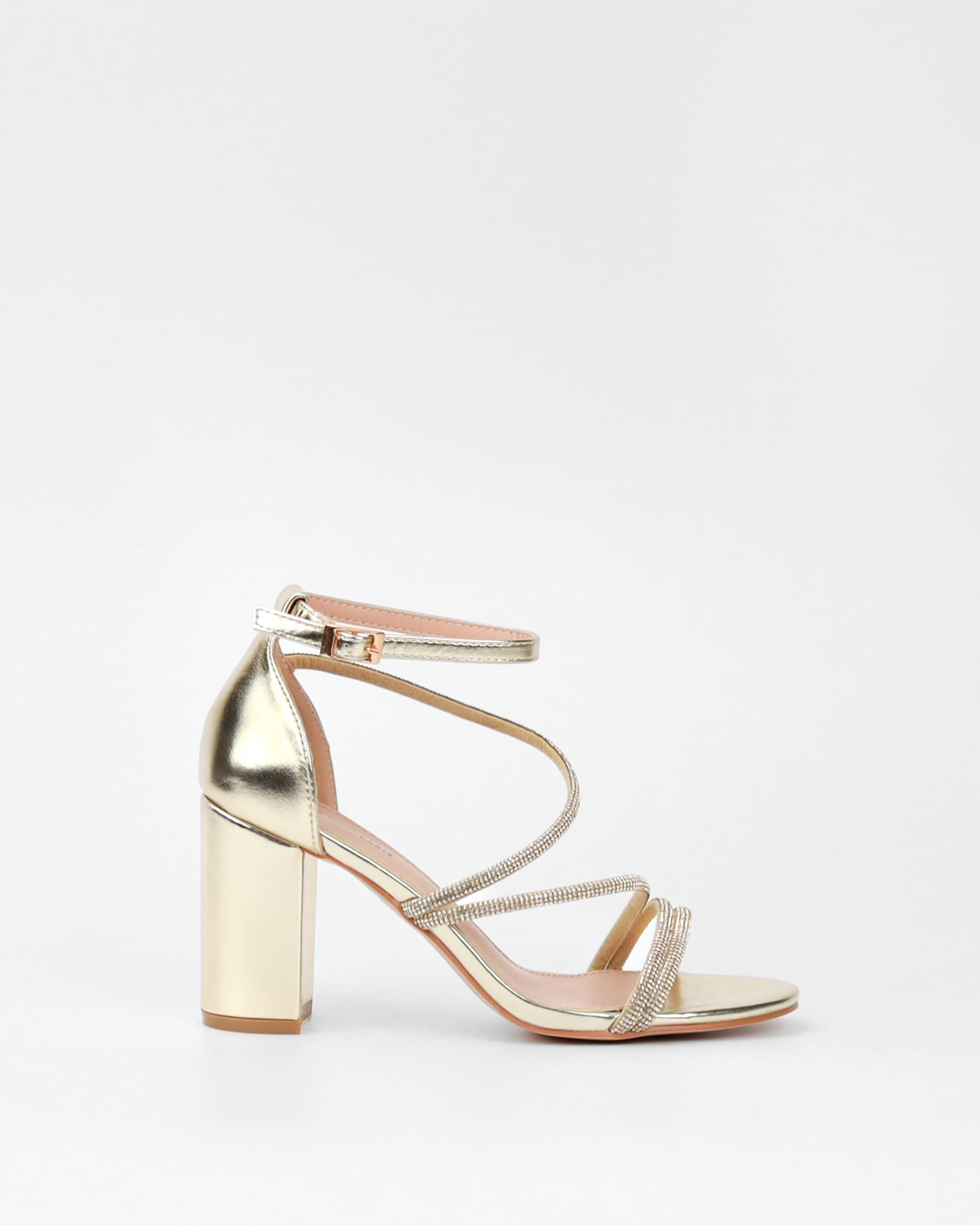 Sandales pour soirée femme à talon et strass 