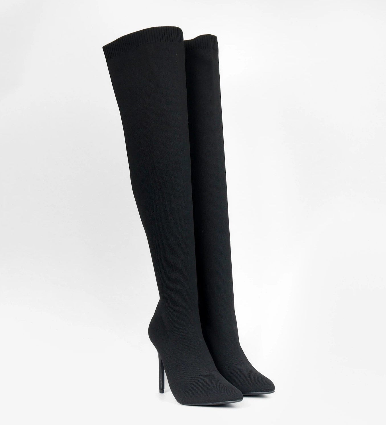 Serena - Bottes cuissardes chaussette à talon - La Bottine SourianteChaussures